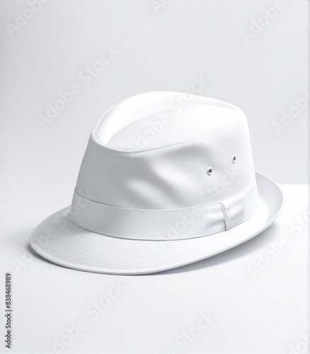 white hat mockup isolated white background.