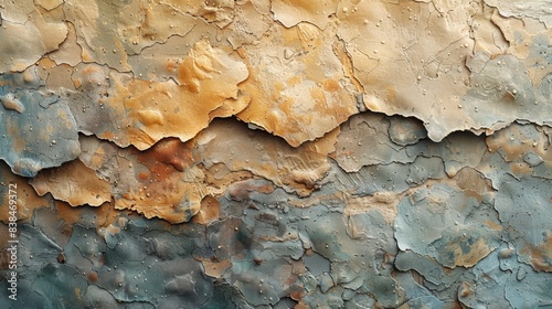 A rustic abstract texture made from natural materials like sand, stone and wood chips.