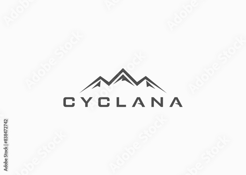 Mountain hill logo design vector