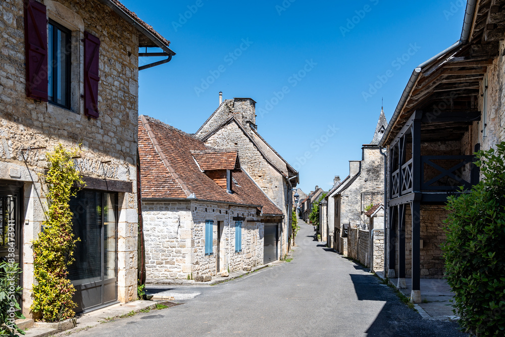 Souillac small market town in Lot department in France, on river Dordogne in agricultural region known for its walnuts, strawberries, houses and streets Souillac small market town in Lot department in France, on river Dordogne in agricultural region known for its walnuts, strawberries, houses and streets
