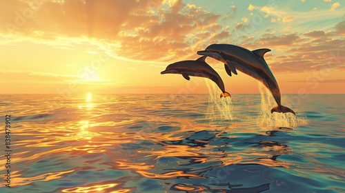 A majestic dolphin soaring against the sunset is the perfect soundtrack for your day © Avve Diana