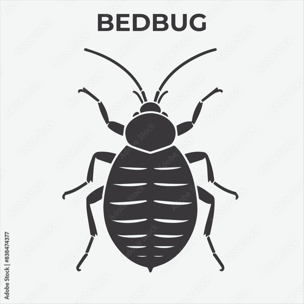 A Distinctive Bedbug Silhouette for Multi-Format Design Projects. Vector Illustration A Distinctive Bedbug Silhouette for Multi-Format Design Projects. Vector Illustration