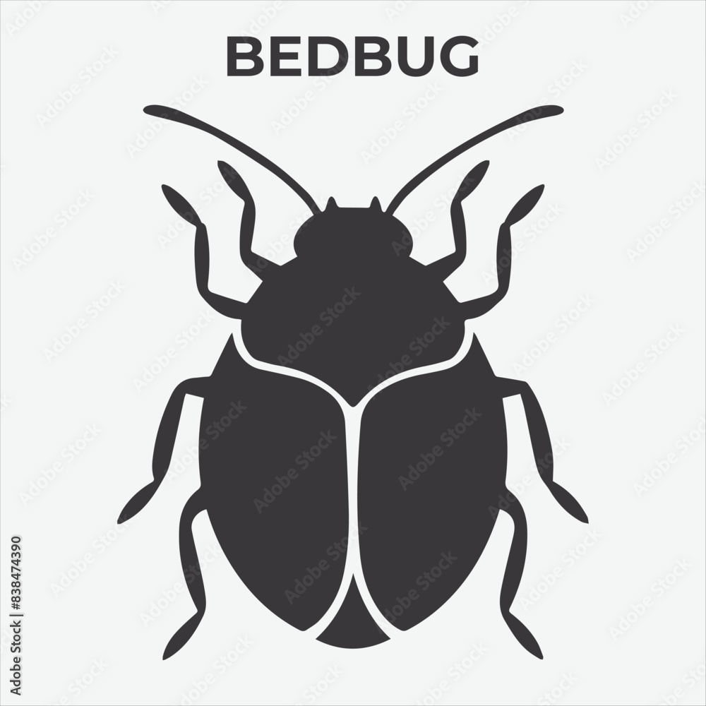 A Distinctive Bedbug Silhouette for Multi-Format Design Projects. Vector Illustration A Distinctive Bedbug Silhouette for Multi-Format Design Projects. Vector Illustration