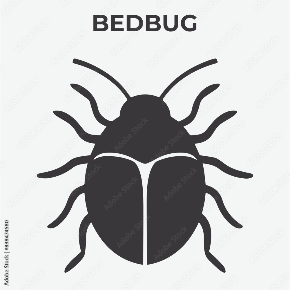 A Clear and Bold Bedbug Silhouette for Versatile Applications. Vector Illustration A Clear and Bold Bedbug Silhouette for Versatile Applications. Vector Illustration