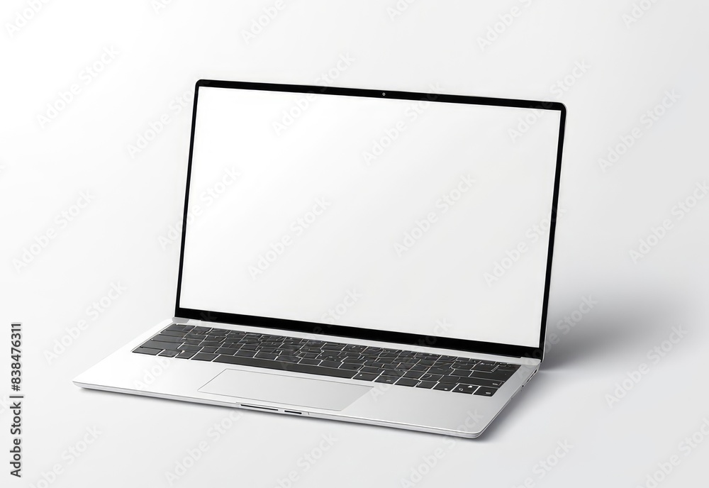 white screen laptop mockup isolated on white background. white screen laptop mockup isolated on white background.