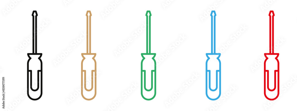 Handy Screwdriver Icon for Construction, DIY Toolkits, and Home Repairs Handy Screwdriver Icon for Construction, DIY Toolkits, and Home Repairs