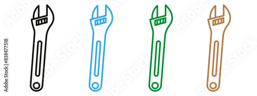 Versatile Wrench Icon for Mechanical Work, Repairs, and Tool Collections
