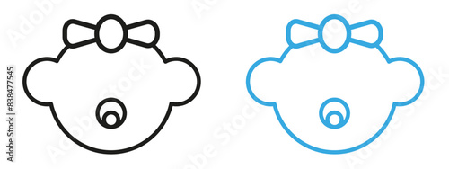 Adorable Baby Face Icon for Childcare, Family Designs, and Baby Products