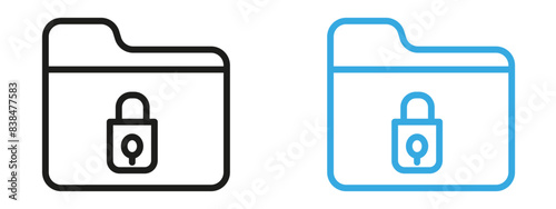 Private Folder Icon Highlighting Confidential Files, Data Security, and Information Privacy