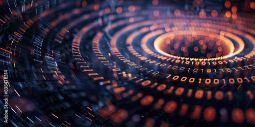 The Octal Odyssey: A map of the binary digits, spiraling outward from a central point.