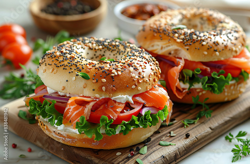 bagel with salmon