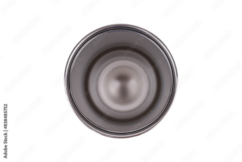 Green stainless steel water bottle isolated on white background. Green stainless steel water bottle isolated on white background.