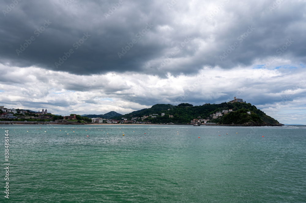 Old downtown of famous San Sebastian or Donostia city, La Concha beach, touristic destination in Basque Country, north of Spain Old downtown of famous San Sebastian or Donostia city, La Concha beach, touristic destination in Basque Country, north of Spain