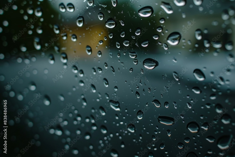 Window raindrops closeup Window raindrops closeup