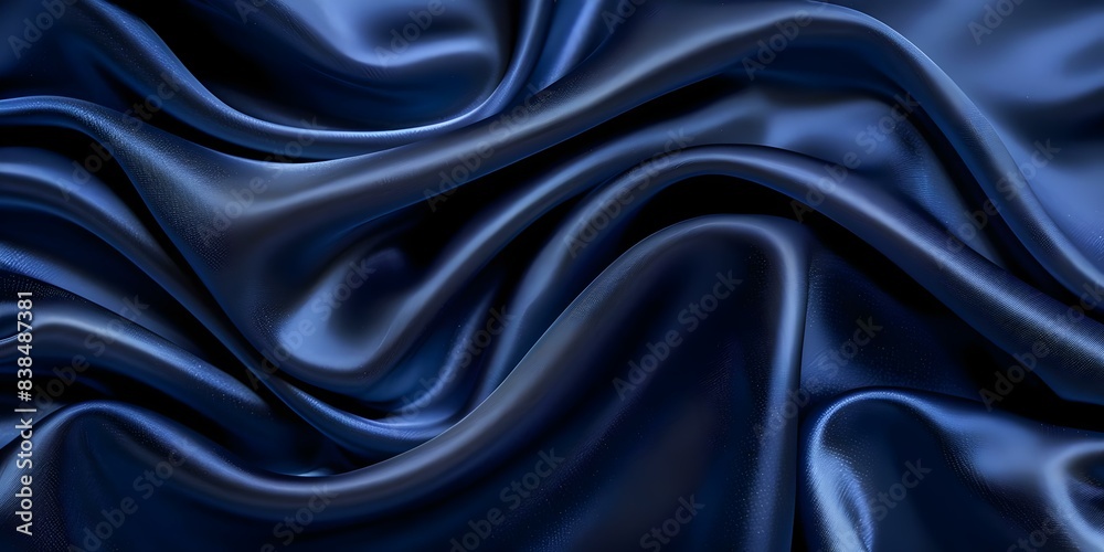 Gorgeous navy blue silk satin background with subtle wavy folds design. Concept Photography backdrop ideas, silk satin background, navy blue theme Gorgeous navy blue silk satin background with subtle wavy folds design. Concept Photography backdrop ideas, silk satin background, navy blue theme