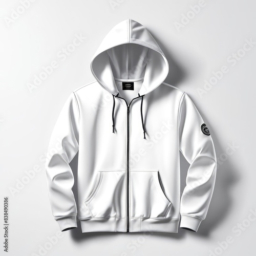 white jacket mockup isolated white background