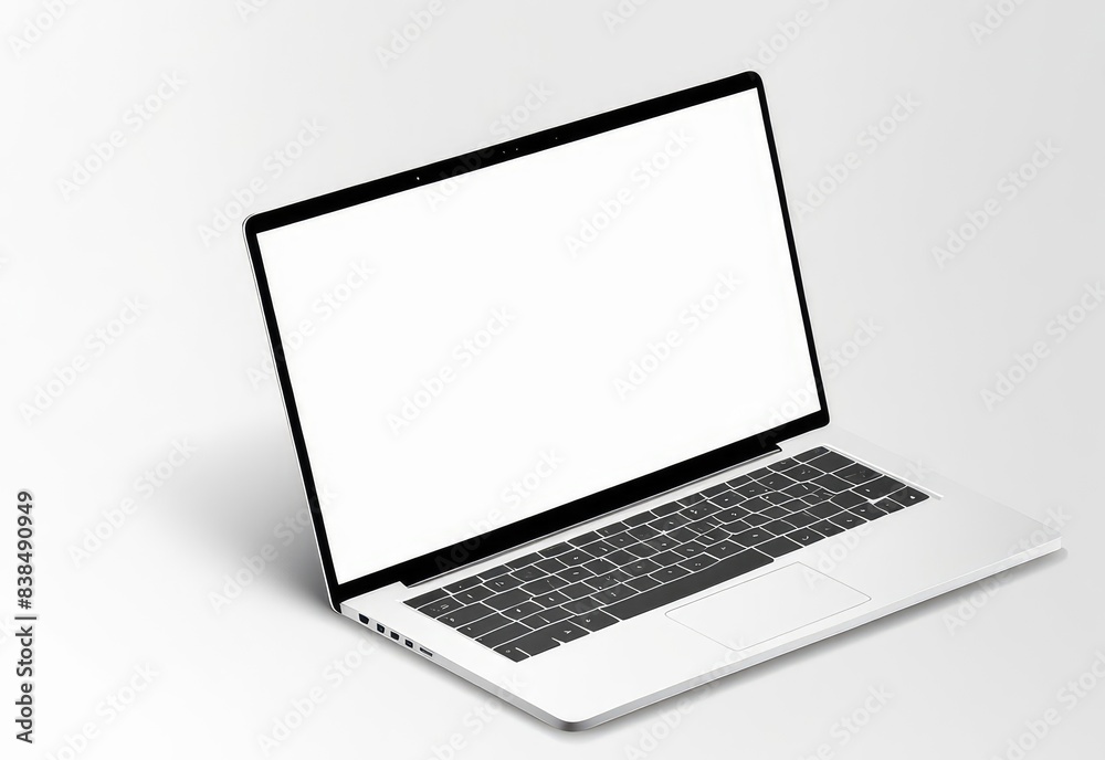 white screen laptop mockup isolated on white background. white screen laptop mockup isolated on white background.