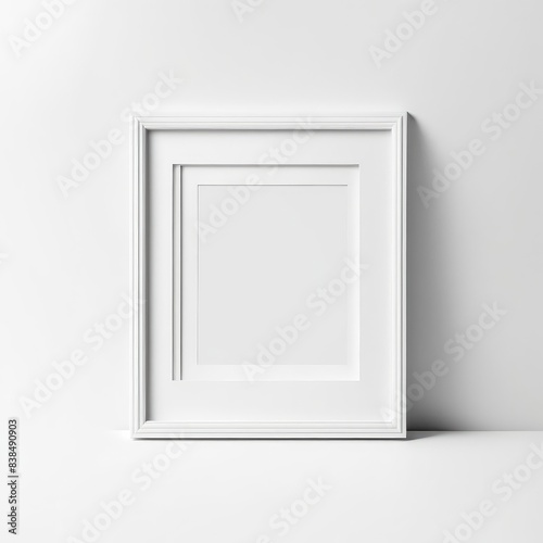 white polaroit frame mockup isolated on white background