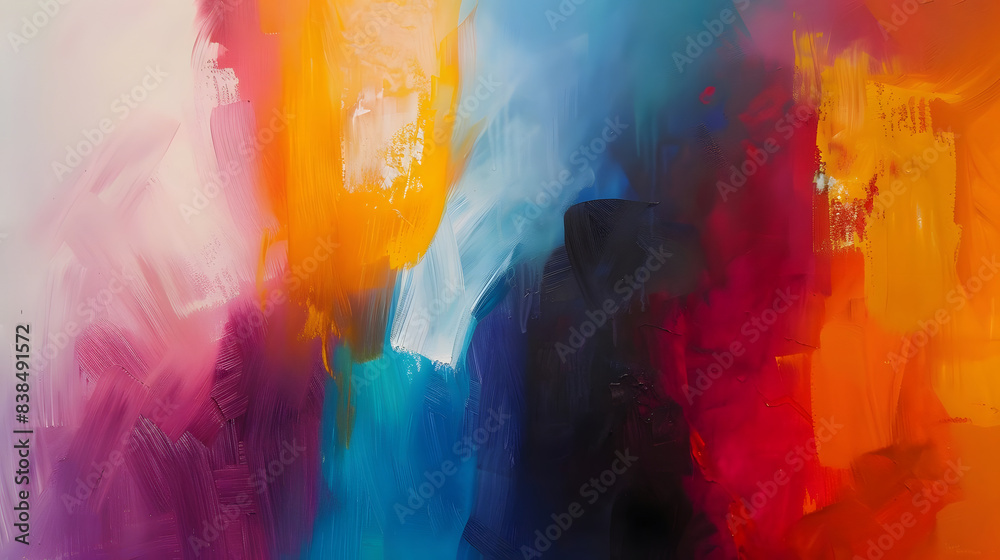 vibrant abstract painting; bold colors exude energy and creativity. generative ai vibrant abstract painting; bold colors exude energy and creativity. generative ai