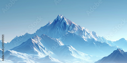 Wallpaper Mural A majestic mountain peak shrouded in mist Torontodigital.ca