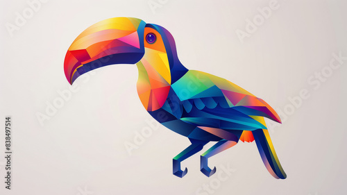 Colorful Rainbow Toucan Logo Design