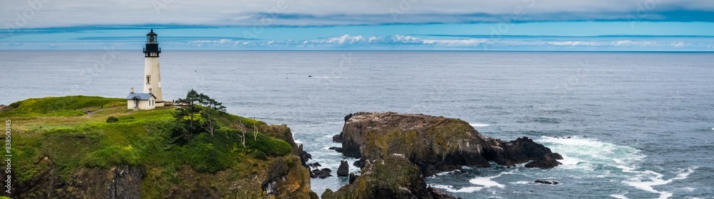 Aerial 4K image: Flying Around the Famous Yaquina Head Lighthouse in Oregon Aerial 4K image: Flying Around the Famous Yaquina Head Lighthouse in Oregon
