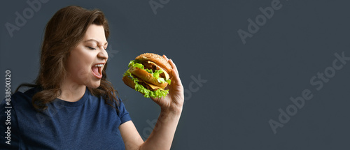 Plus size woman with tasty ...