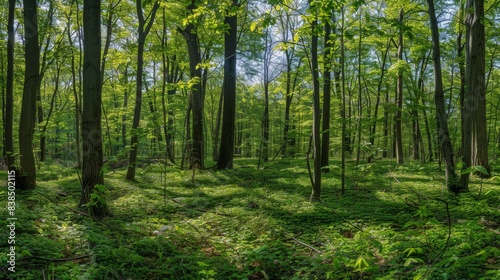 Sunlit Forest Landscape