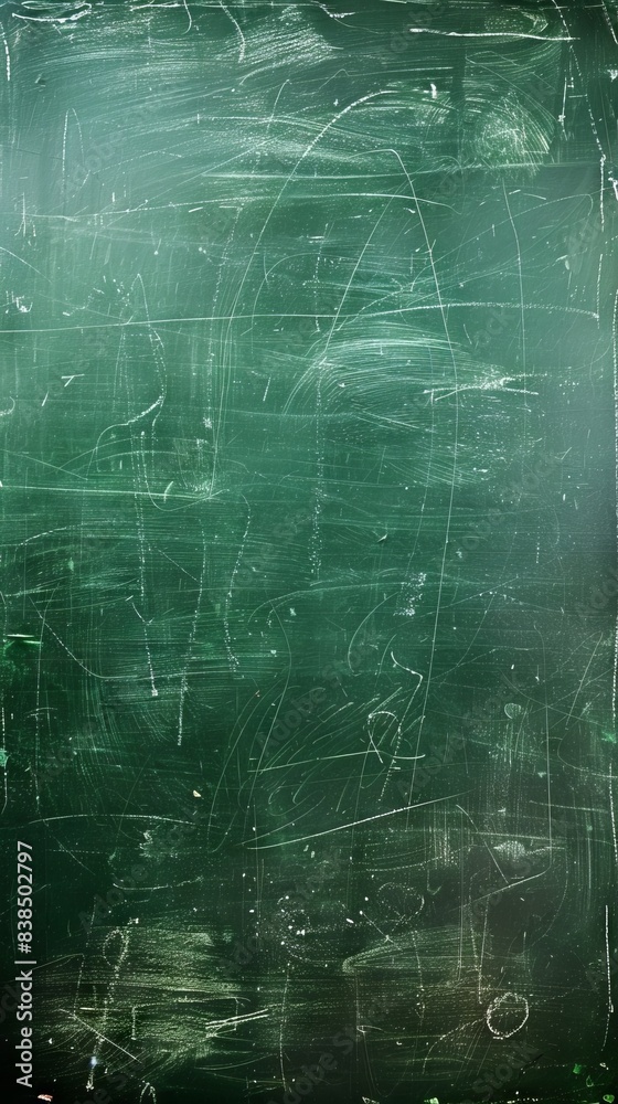 Green Chalkboard With White Chalk Marks background