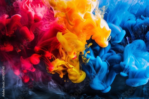 Vibrant Ink Clouds: Dynamic Splash Effects