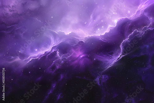 vibrant purple hues of nebula highlight cosmic beauty. generative ai © Niko