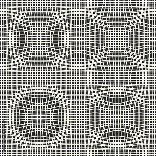 Monochrome Ornate Distorted Mesh Pattern