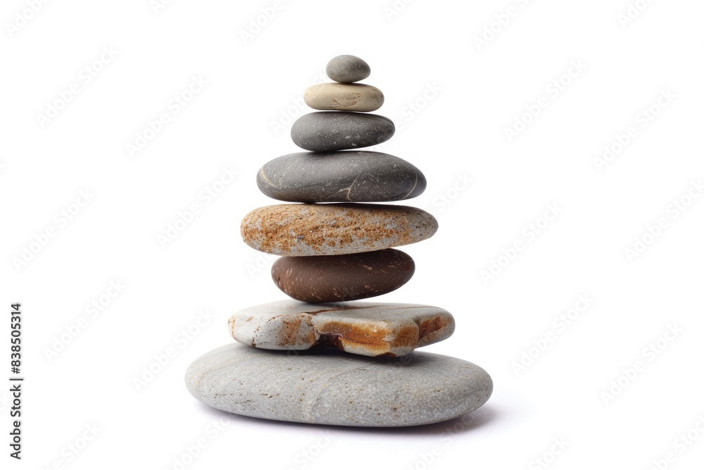 Balanced Life. Pyramid of Pebbles and Stones Symbolizing Harmony and Meditation Balanced Life. Pyramid of Pebbles and Stones Symbolizing Harmony and Meditation
