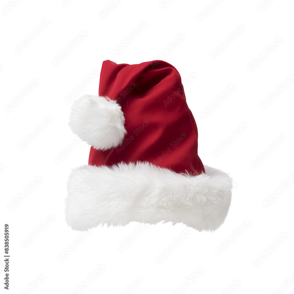 Red Christmas Santa's hat isolated on white background Red Christmas Santa's hat isolated on white background
