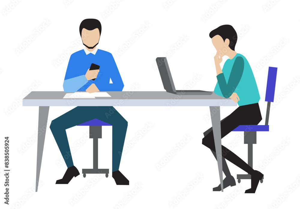 Management and Leadership concept on transparent background, flat design vector illustration Management and Leadership concept on transparent background, flat design vector illustration