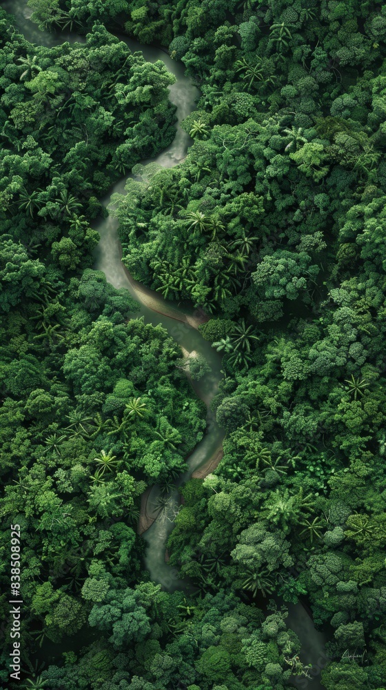aerial view of tropical rainforest with river
aerial view of tropical rainforest with river
