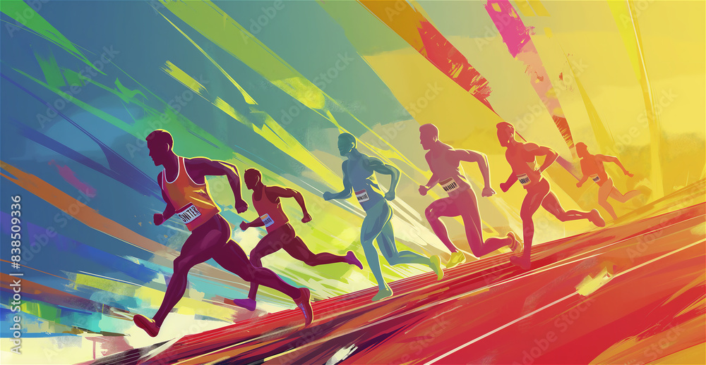 Olympics or sport championship poster illustration. Olympics or sport championship poster illustration.