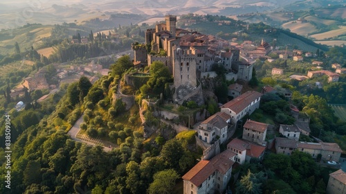 the medieval village of san giovanni in montelupo, italy
