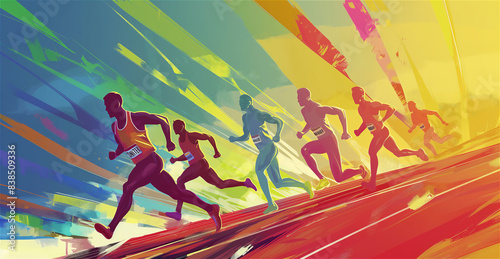 Olympics or sport championship poster illustration.