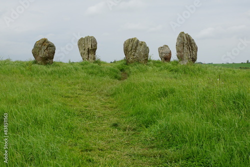 Duddu Five Stones in Northumberland, England, is a neolithic stone circle formed of sandstone that has been fissured by weathering photo