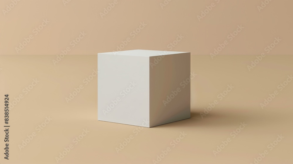 Closed Box. Blank White Cardboard Product Packaging Container Isolated on White Background Closed Box. Blank White Cardboard Product Packaging Container Isolated on White Background