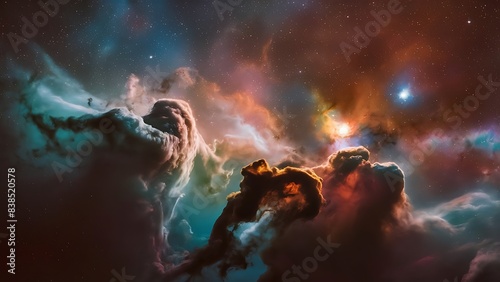 Colorful space galaxy cloud nebula Stary night background wallpaper