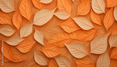 textura de hojas anaranjadas de   rbol en 3d   imagen 17 