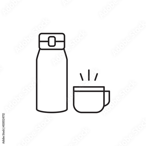 Thermos Bottle icon design, isolated on white background, vector illustration