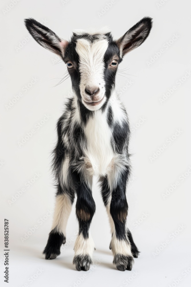 the Alpine Goat with copy space on right Isolated on white background the Alpine Goat with copy space on right Isolated on white background