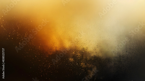 Grainy gradient background gray brown golden yellow glowing light dark noise texture banner poster backdrop design photo
