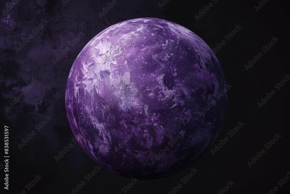 Fototapeta premium purple hemisphere on plain black background