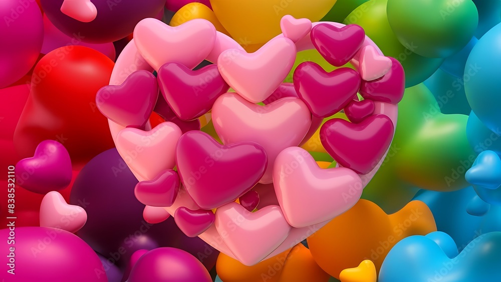 Light Pink and Dark Pink love hearts background Valentine Wallpaper Light Pink and Dark Pink love hearts background Valentine Wallpaper
