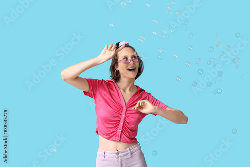 Teenage girl in sunglasses ...