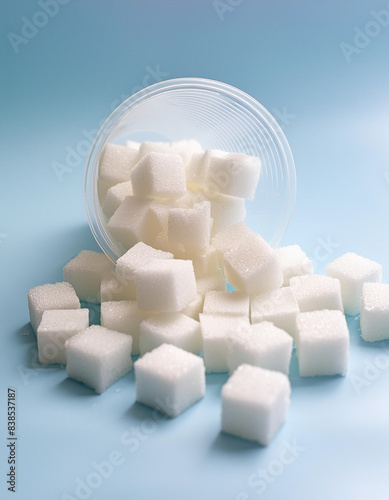 a cup of sugar cubes